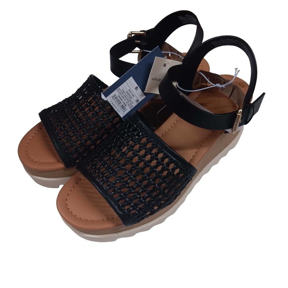 Universal Thread Size 8-1/2 (8.5) Alba Platform Heel Sandal, Black + Free Ship - Picture 7 of 8